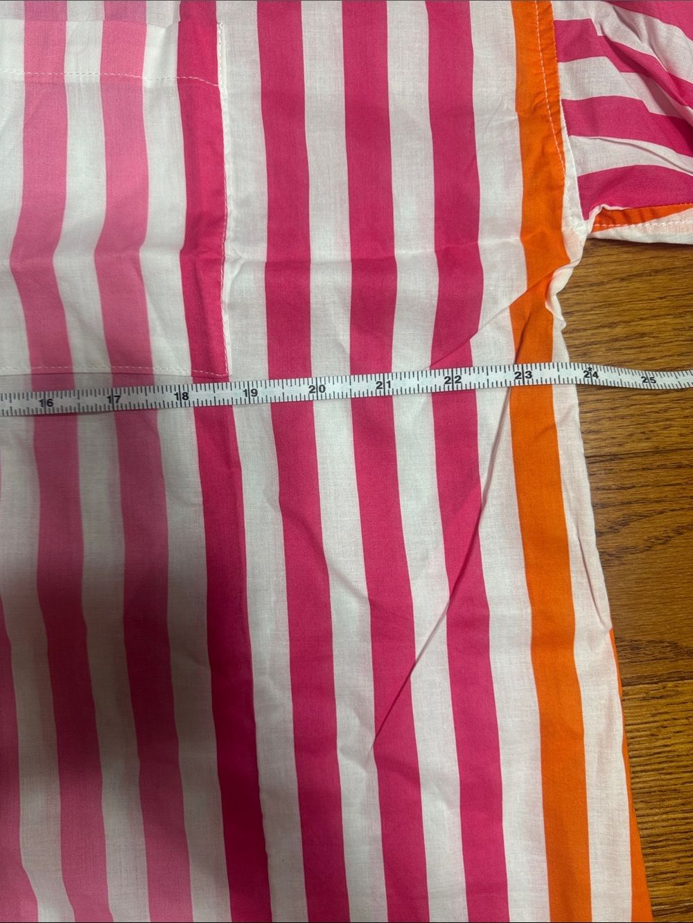L /XL Beach Riot Pink, Orange & White Striped coverup 100% cotton - Picture 5 of 11